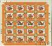 2001 Thanksgiving 34 Cent US Postage Stamp Unused Sheet of 20 Scott #3546