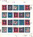 2001 American Treasures Series Amish Quilts 34 Cent US Postage Stamp Unused Sheet of 20 Scott #3524-#3527