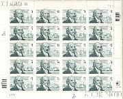 2001 James Madison (1751-1836) 34 Cent US Postage Stamp Unused Sheet of 20 Scott #3545
