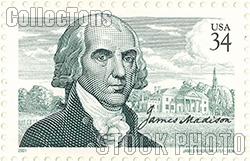 2001 James Madison (1751-1836) 34 Cent US Postage Stamp Unused Sheet of 20 Scott #3545