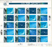 2002 Winter Olympics 34 Cent US Postage Stamp Unused Sheet of 20 Scott #3552 - #3555