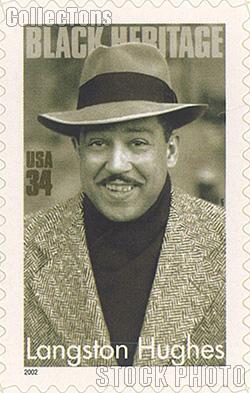2002 Black Heritage Series - Langston Hughes 34 Cent US Postage Stamp Unused Sheet of 20 Scott #3557