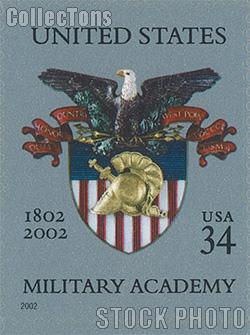 2002 U.S. Military Academy Bicentennial 34 Cent US Postage Stamp Unused Sheet of 20 Scott #3560