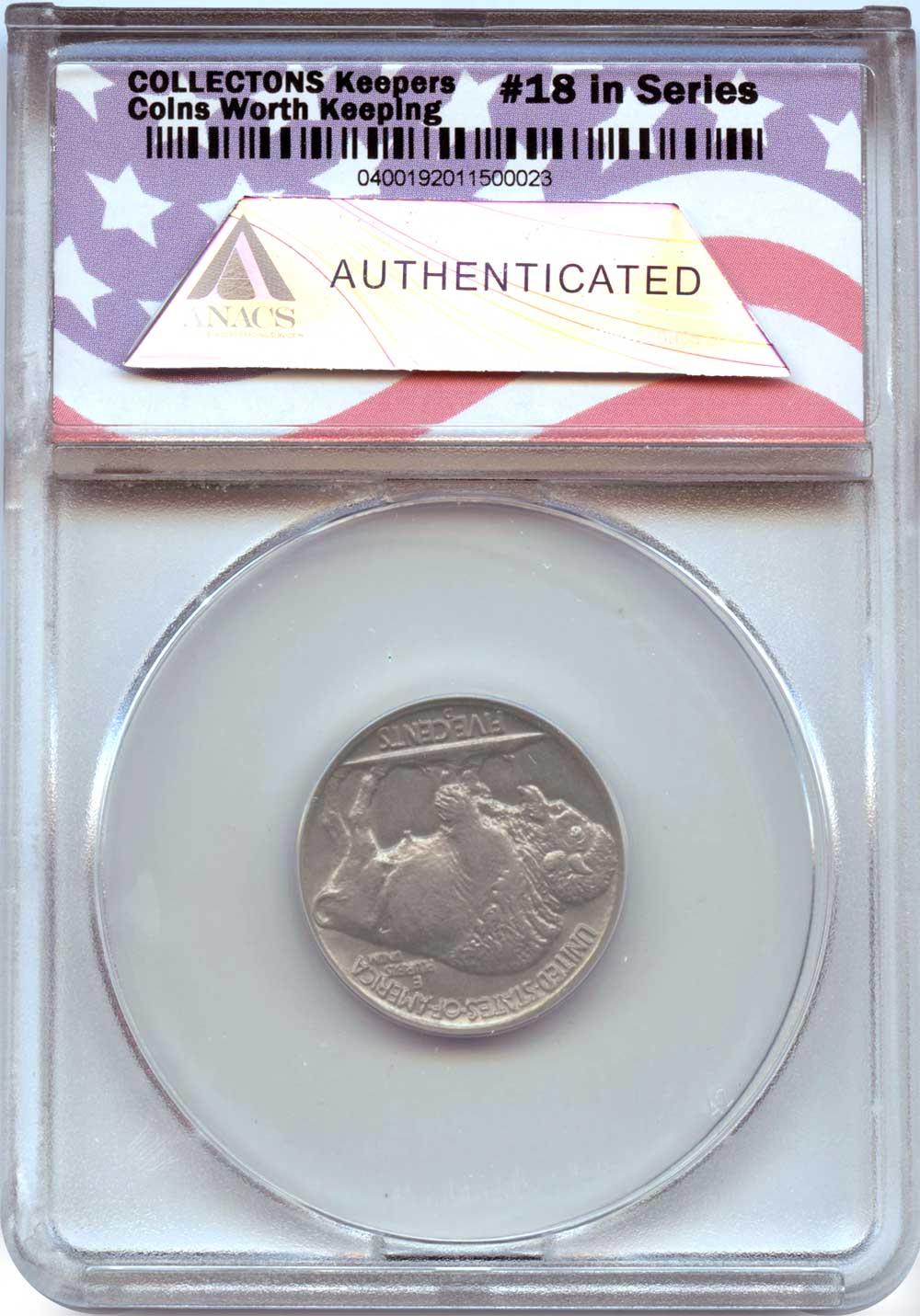 CollecTons Keepers #18: 1938-D Buffalo Nickel Certified in Exclusive ANACS Brilliant Uncirculated Holder