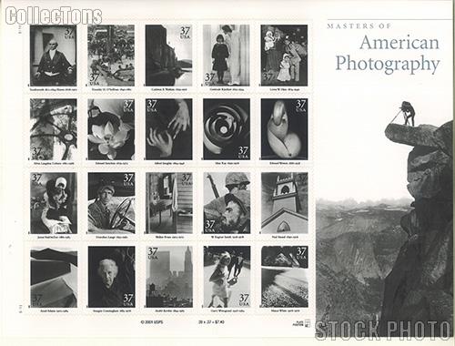 2002 Masters of American Photography 37 Cent US Postage Stamp Unused Sheet of 20 Scott #3649