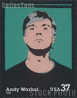 2002 Andy Warhol (1928-1987), Artist 37 Cent US Postage Stamp Unused Sheet of 20 Scott #3652