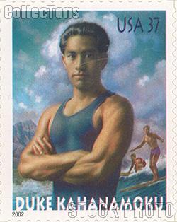 2002 Duke Kahanamoku 37 Cent US Postage Stamp Unused Sheet of 20 Scott #3660