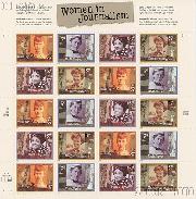 2002 Women in Journalism 37 Cent US Postage Stamp Unused Sheet of 20 Scott #3665-#3668