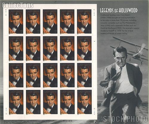 2002 Cary Grant 37 Cent US Postage Stamp Unused Sheet of 20 Scott #3692