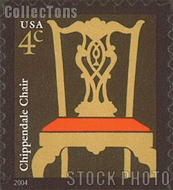 2003-2008 American Design Series - Chippendale Chair 4 Cent US Postage Stamp Unused Sheet of 20 Scott #3755