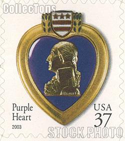2003 United States Purple Heart 37 Cent US Postage Stamp Unused Sheet of 20 Scott #3784