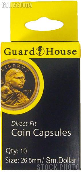 Guardhouse Box of 10 Coin Capsules for SMALL DOLLARS (26.5mm)