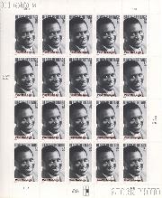 2004 Black Heritage Series - Paul Robeson 37 Cent US Postage Stamp Unused Sheet of 20 Scott #3834