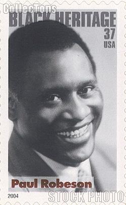 2004 Black Heritage Series - Paul Robeson 37 Cent US Postage Stamp Unused Sheet of 20 Scott #3834