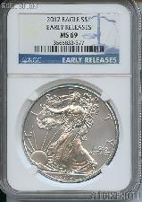 2012 American Silver Eagle Dollar EARLY RELEASES in NGC MS 69