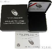 2014 National Baseball Hall of Fame Commemorative Uncirculated Silver Dollar OGP Replacement Box and COA