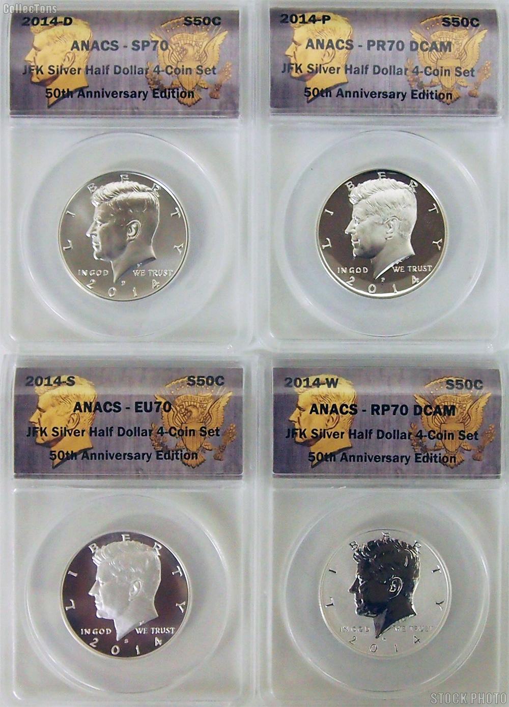 2014 KENNEDY HALF DOLLAR P MINT FROM 4 COIN KENNEDY SILVER SET 