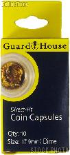 Guardhouse Box of 10 Coin Capsules for DIMES (17.9mm)