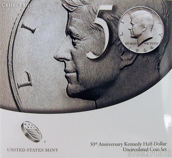 2014 P&D Kennedy Half Dollar 50th Anniversary Edition Uncirculated Coin Set