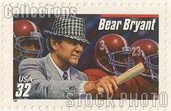 1997 Football Coaches - Bear Bryant 32 Cent US Postage Stamp MNH Sheet of 20 Scott #3148