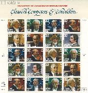 1997 American Music Series - Classical Composers and Conductors 32 Cent US Postage Stamp MNH Sheet of 20 Scott #3158-#3165