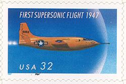 1997 First Supersonic Flight 50th Anniversary 32 Cent US Postage Stamp Unused Sheet of 20 Scott #3173