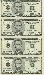 2003 Abraham Lincoln $5 Bill Uncut Currency Sheet of 4 Bills