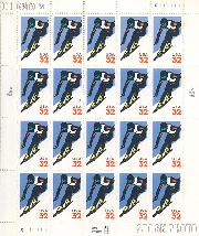 1998 Alpine Skiing 32 Cent US Postage Stamp MNH Sheet of 20 Scott #3180