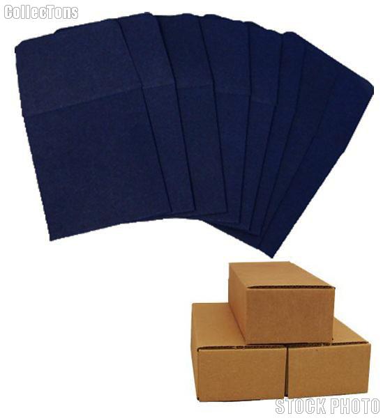 500 2x2 Blue Paper Coin Envelopes for Nickels