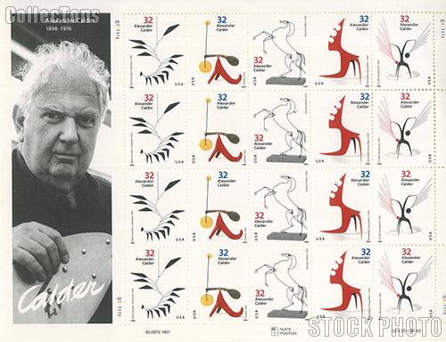 1998 Alexander Calder (1898-1976), Sculptor 32 Cent US Postage Stamp MNH Sheet of 20 Scott #3198-#3202