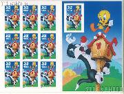 1998 Sylvester & Tweety 32 Cent US Postage Stamp Unused Sheet of 10 Scott #3204
