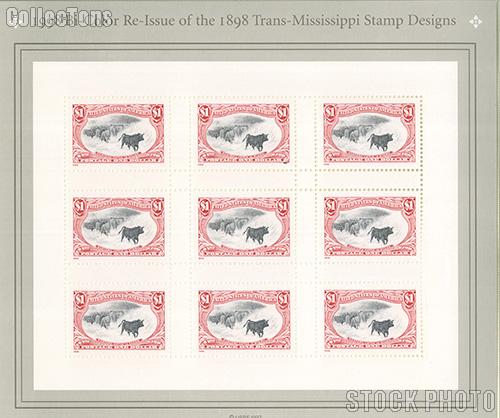 1998 Trans-Mississippi Stamps Centennial $1 US Postage Stamp MNH Sheet of 9 Scott #3210