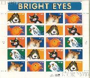 1998 Bright Eyes 32 Cent US Postage Stamp Unused Sheet of 20 Scott #3230-#3234