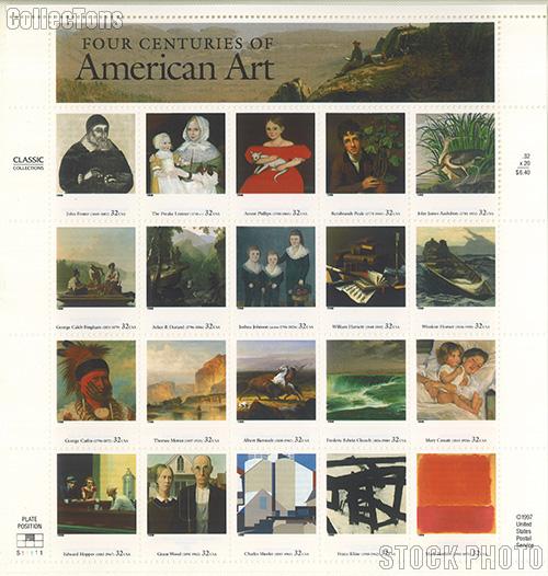 1998 American Art 32 Cent US Postage Stamp MNH Sheet of 20 Scott #3236