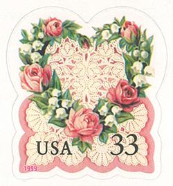 1999 Love 33 Cent US Postage Stamp Unused Booklet of 20 Scott #3274A