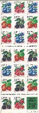 1999 Berries 33 Cent US Postage Stamp Unused Booklet of 20 Scott #3294B - #3297B