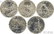 2014 National Park Quarters Complete Set San Francisco (S) Mint  Uncirculated (5 Coins)TN, VA, UT, CO, FL