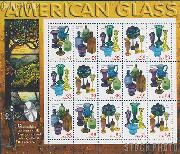 1999 American Glass 33 Cent US Postage Stamp MNH Sheet of 15 Scott #3325-#3328