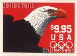 1991 Eagle and Olympic Rings Express Mail $9.95 US Postage Stamp MNH Sheet of 20 Scott #2541