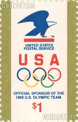 1991 Eagle and Olympic Rings $1 US Postage Stamp MNH Sheet of 20 Scott #2539