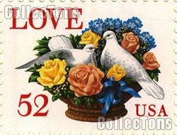 1994 Dove and Roses - Love Series 52 Cent US Postage Stamp MNH Sheet of 50 Scott #2815