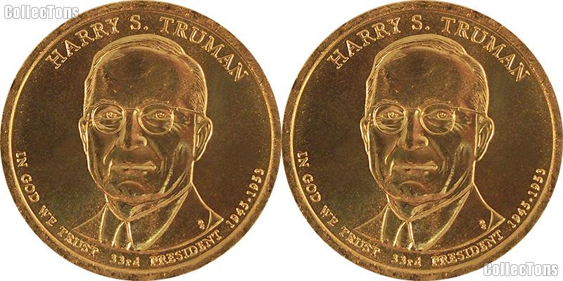 2015 P & D Harry  S Truman Presidential Dollar GEM BU 2015 Truman Dollars