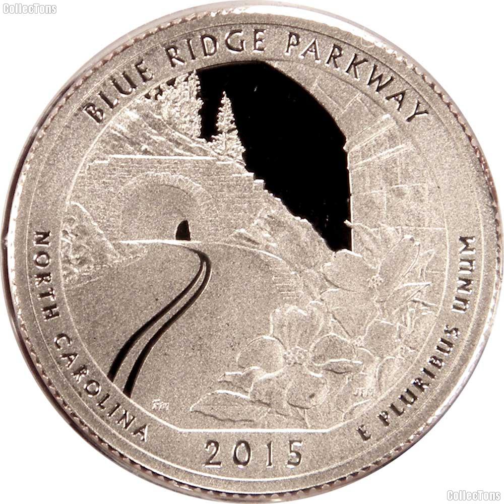 2015-S North Carolina Blue Ridge Parkway National Park Quarter GEM SILVER PROOF America the Beautiful