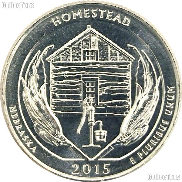 2015-D Nebraska Homestead National Monument of America National Park Quarter GEM BU America the Beautiful