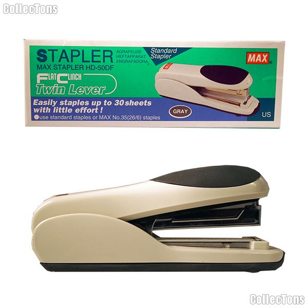 Flat Clinch Stapler Large Desktop by MAX for No.35 Staples