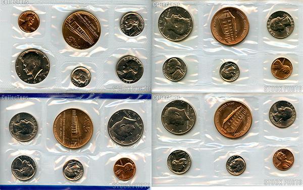 1982-1983 Philadelphia and Denver Mint Souvenir Set of 4 - All Original 20 Coins and Medallions from the U.S. Mint