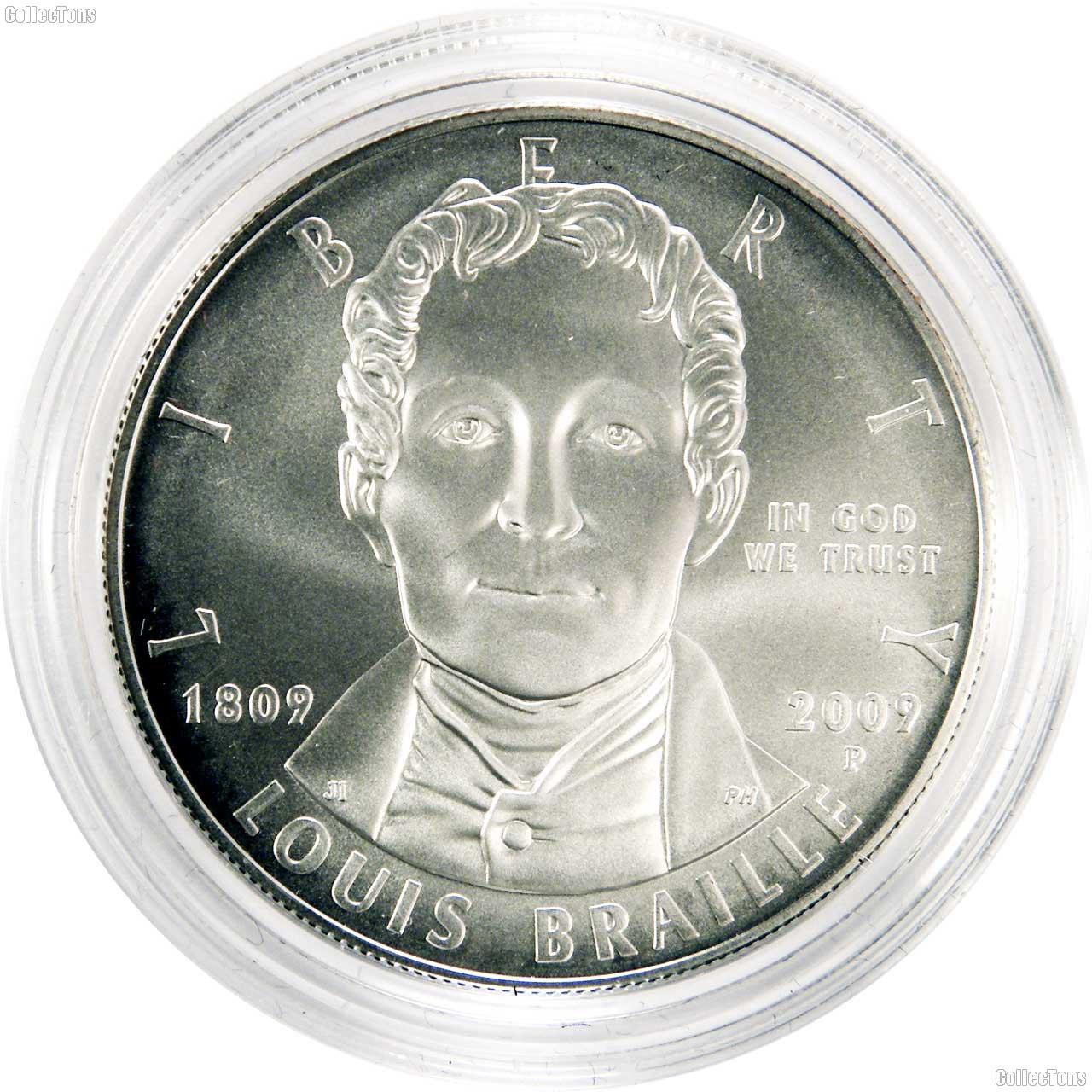 2009-P BU Louis Braille Commemorative Silver Dollars