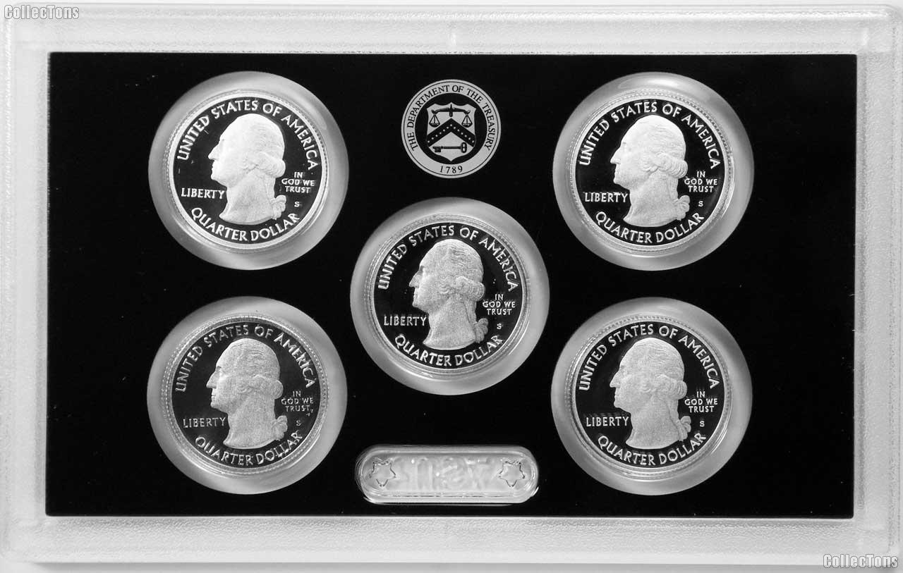 2015 SILVER QUARTER PROOF SET * 5 Coin U.S. Mint Proof Set