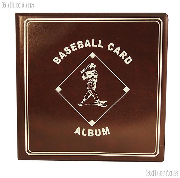 Baseball Card Album by BCW 3 Ring Trading Card Album in Burgundy