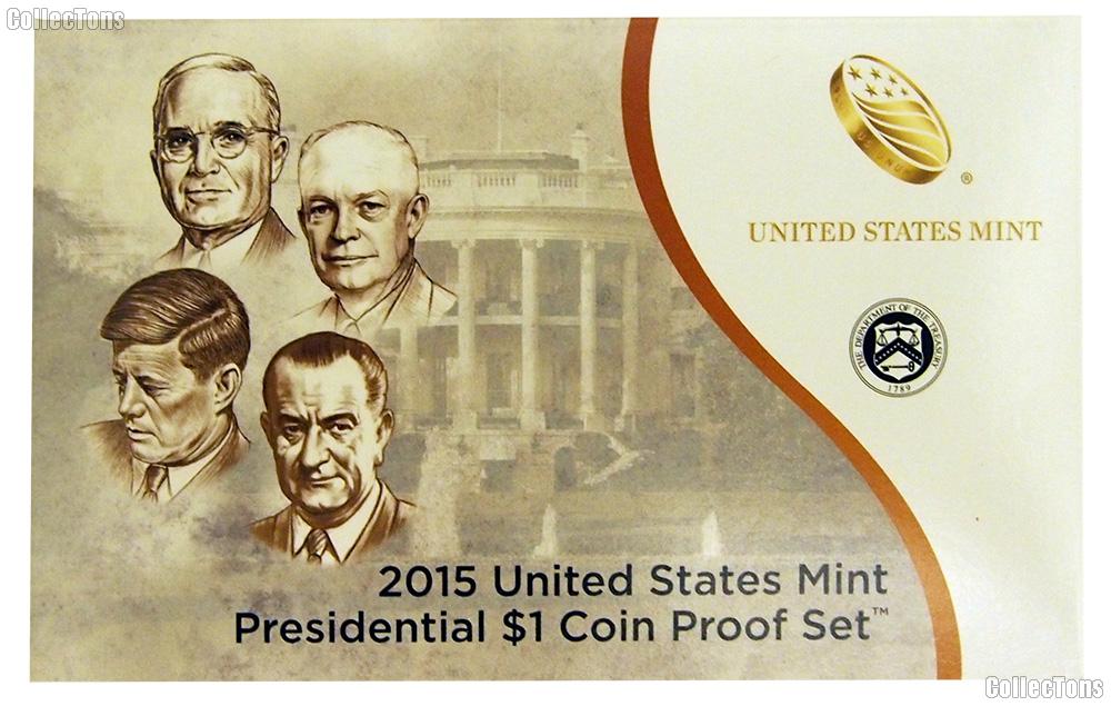 2015 PRESIDENTIAL DOLLAR PROOF SET * 4 Coin U.S. Mint Proof Set